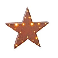 12 In. H Rustic Brown Metal Star-92918 206625129