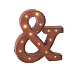 12 In. H Rustic Brown Metal "&" Symbol-92917 206625126