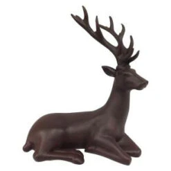12 In. Sitting Reindeer Matte Brown-LX1286-B 206963212