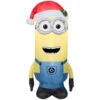 23.23 In. W X 18.11 In. D X 42.13 In. H Lighted Inflatable Kevin With Santa Hat-80485 206950899