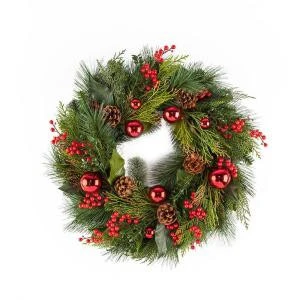 24 In. Mixed Pine Hampton Artificial Wreath-2207950 206634287 1 24 In. Mixed Pine Hampton Artificial Wreath-2207950 206634287