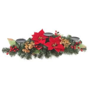 32 In. Artificial Red Poinsettia Candleholder Centerpiece-2258440HD 206005432 1 32 In. Artificial Red Poinsettia Candleholder Centerpiece-2258440HD 206005432