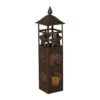 32.5 In. H Designer Metal Floor Lantern With 2 Battery Operated LED Candles-2157898 206576204