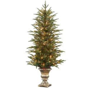 4.5 Ft. Feel-Real Fraser Grande Potted Artificial Christmas Tree With 150 Clear Lights-PEFG4-314-45 205983405 1 4.5 Ft. Feel-Real Fraser Grande Potted Artificial Christmas Tree With 150 Clear Lights-PEFG4-314-45 205983405