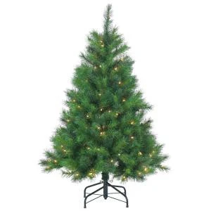 4.5 Ft. Pre-Lit Mixed Needle Wisconsin Spruce Artificial Christmas Tree With Clear Lights-5955--45C 300620022 1 4.5 Ft. Pre-Lit Mixed Needle Wisconsin Spruce Artificial Christmas Tree With Clear Lights-5955--45C 300620022