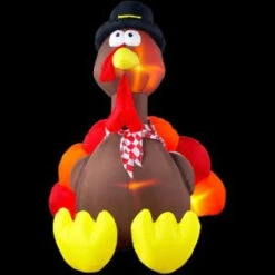 6 Ft. Airblown Lighted Sitting Turkey-25663X 202860813