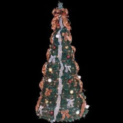 6 Ft. Indoor Pre-Lit Pop-Up Artificial Christmas Tree With Clear Lights And Ornaments-21518 207081739