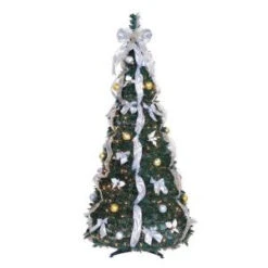 6 Ft. Pre-Lit Pop-Up Artificial Christmas Tree With Ornaments-21512 207014700