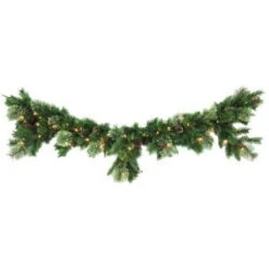 6 Ft. Syracuse Cashmere Berry Artificial Mantel Garland With 70 Clear Lights-BOWOTHD171H 205983466