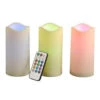 6 In. H Battery Operated Indoor/Outdoor Candle With Color-Changing Remote (Set Of 3)-41537 206504437