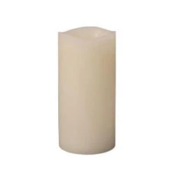 6 In. H Bisque, Vanilla Scent Faux Blackened Wick LED Wax Timer Candle-42970 206504456