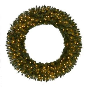 60 In. Pre-Lit LED Wesley Pine Artificial Christmas Wreath X 498 Tips, 240 UL Plug-In Indoor/Outdoor Warm White Lights-GD50M2L46L02 206795447 1 60 In. Pre-Lit LED Wesley Pine Artificial Christmas Wreath X 498 Tips, 240 UL Plug-In Indoor/Outdoor Warm White Lights-GD50M2L46L02 206795447