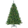 6.5 Ft. Pre-Lit Mixed Needle Wisconsin Spruce Artificial Christmas Tree With Multicolored Lights-5955--65M 300620029