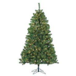 7 Ft. Pre-Lit Montana Pine Artificial Christmas Tree With Clear Lights-5759--70C 300620017