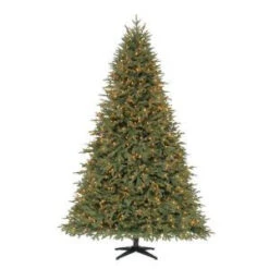 7.5 Ft. Pre-Lit LED Stamford Fir PE Artificial Christmas Quick Set Tree X 5193 Tips With 650 Indoor Warm White Lights-TG76P5347L01 206795484