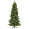 7.5 Ft. Pre-Lit Mixed Needle Michigan Spruce Artificial Christmas Tree With Clear Lights-5957--75C 300620023