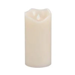 8 In. H Bisque, Vanilla Scent Wax Motion Flame Candle With Timer-42752 206504455