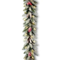 9 Ft. Dunhill Fir Garland With Clear Lights-DUF-300-9A-1 300330552
