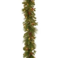 9 Ft. Eastwood Spruce Garland With Clear Lights-PEEW3-300-9B-1 300330555