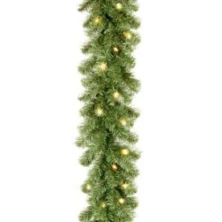 9 Ft. Kincaid Spruce Garland With Clear Lights-KCDR-9BLO-1 300330581