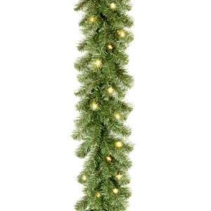 9 Ft. Kincaid Spruce Garland With Clear Lights-KCDR-9BLO-1 300330581 1 9 Ft. Kincaid Spruce Garland With Clear Lights-KCDR-9BLO-1 300330581