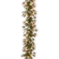 9 Ft. Liberty Pine Garland With Clear Lights-PELB7-300-9A-1 300330576