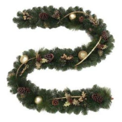 9 Ft. Unlit Golden Holiday Artificial Garland-2173430HD 205203568