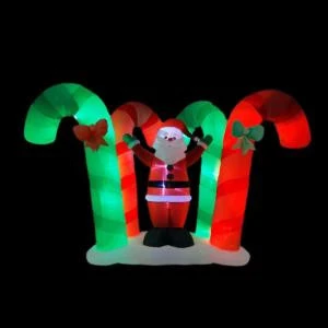 92.5 In. Inflatable Candy Cane Forest With Santa-5524445 207045238 1 92.5 In. Inflatable Candy Cane Forest With Santa-5524445 207045238