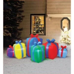 Airflowz 8 Ft. Inflatable Row Of Presents Non Metallic-80566 206996242