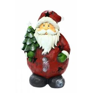 Alpine 16 In. Santa Holding Tree Statue With 4 Color Changing LED Lights-AJY334 207140308 1 Alpine 16 In. Santa Holding Tree Statue With 4 Color Changing LED Lights-AJY334 207140308