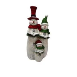 Alpine 22 In. Snowman Family Statuary Decor With 4 Color Changing LED's-MCC374 207140343