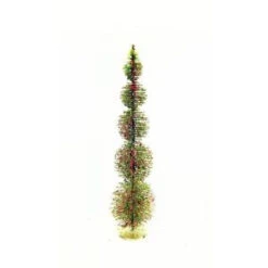 Alpine 24 In. Indoor Rattan And Berries Christmas Tree With 5 Circular Shaped Tiers-CIM154HH-L 207140313