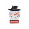 Alpine 24 In. Metal 'Welcome' Snowman Sign With 13 LED Lights-NOK138HH 207140347