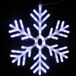 Alpine 25 In. 102-Light White LED Hanging Snowflake Decor-CAD110WT 205748911