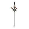 Alpine 67 In. Metal Snowman With Kinetic Holly Snowflake Garden Stake-MVP264 207140346
