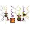Amscan 10 In. Witch's Crew Swirl Decorations (12-Count, 3-Pack)-670441 300598946