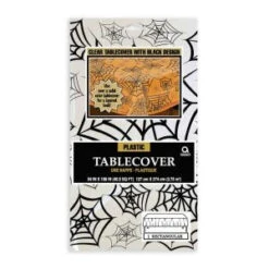 Amscan 108 In. Spider Web Rectangular Clear Table Cover (5-Pack)-578122 300599211