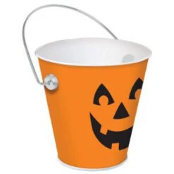Amscan 4.5 In. X 4.5 In. Pumpkin Metal Pail (6-Pack)-430242 300598948