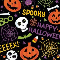 Amscan 6.5 In. X 6.5 In. Spooktacular Luncheon Napkins (125-Count)-719484 300599215