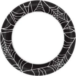 Amscan 6.75 In. X 6.75. In. Spider Web Round Paper Plate (40-Count, 8-Pack)-541293 300598926