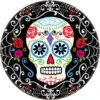 Amscan 7 In. X 7 In. Day Of The Dead Round Paper Plates (18-Count, 3-Pack)-741519 300598942