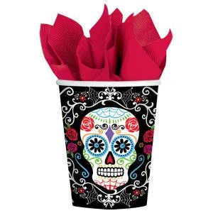 Amscan 8 In. Day Of The Dead 9 Oz. Paper Cups (18-Count, 3-Pack)-731519 300598943 1 Amscan 8 In. Day Of The Dead 9 Oz. Paper Cups (18-Count, 3-Pack)-731519 300598943