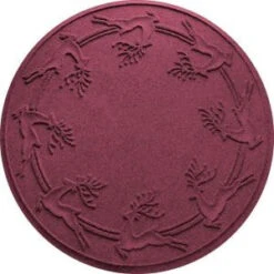 Aqua Shield Bordeaux 35 In. Round Reindeer Run Under The Tree Mat-20648603535 206317276