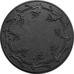 Aqua Shield Charcoal 35 In. Round Reindeer Run Under The Tree Mat-20648543535 206317271