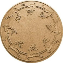 Aqua Shield Gold 35 In. Round Reindeer Run Under The Tree Mat-20648643535 206317281