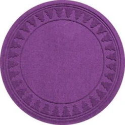 Aqua Shield Purple 35 In. Round Pine Trees Under The Tree Mat-20293683535 206317264