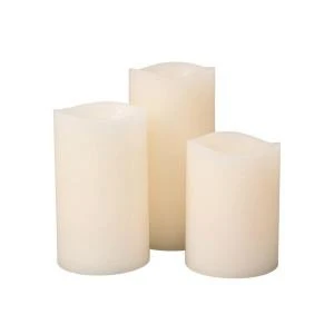 Bisque, Vanilla Scent Wax Black Wick LED Candle Set (3-Piece)-42973 206504457 1 Bisque, Vanilla Scent Wax Black Wick LED Candle Set (3-Piece)-42973 206504457