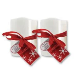 Brite Star 3 In. X 6 In. Flameless Novelty White LED Candle (2-Set)-45-788-26 203541805