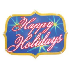 Brite Star Battery-Operated 16 In. "Happy Holidays" LED Light Show Sign-48-210-00 203542097