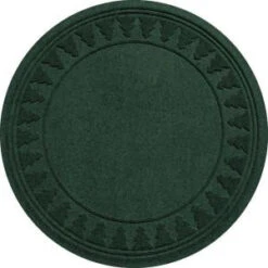 Bungalow Flooring Aqua Shield Evergreen 35 In. Round Pine Trees Under The Tree Mat-20293593535 206317256